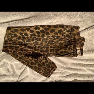 Pacsun Cheetah distressed stretch skinny jean